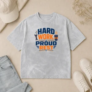 Happy Nice Labour Day Hard Work Pride Typography Washed T-Shirt