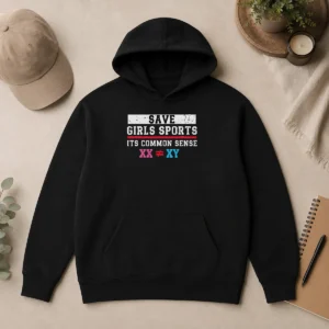 Happy Pretty Save Girls Sports Common Sense Statement Hoodie