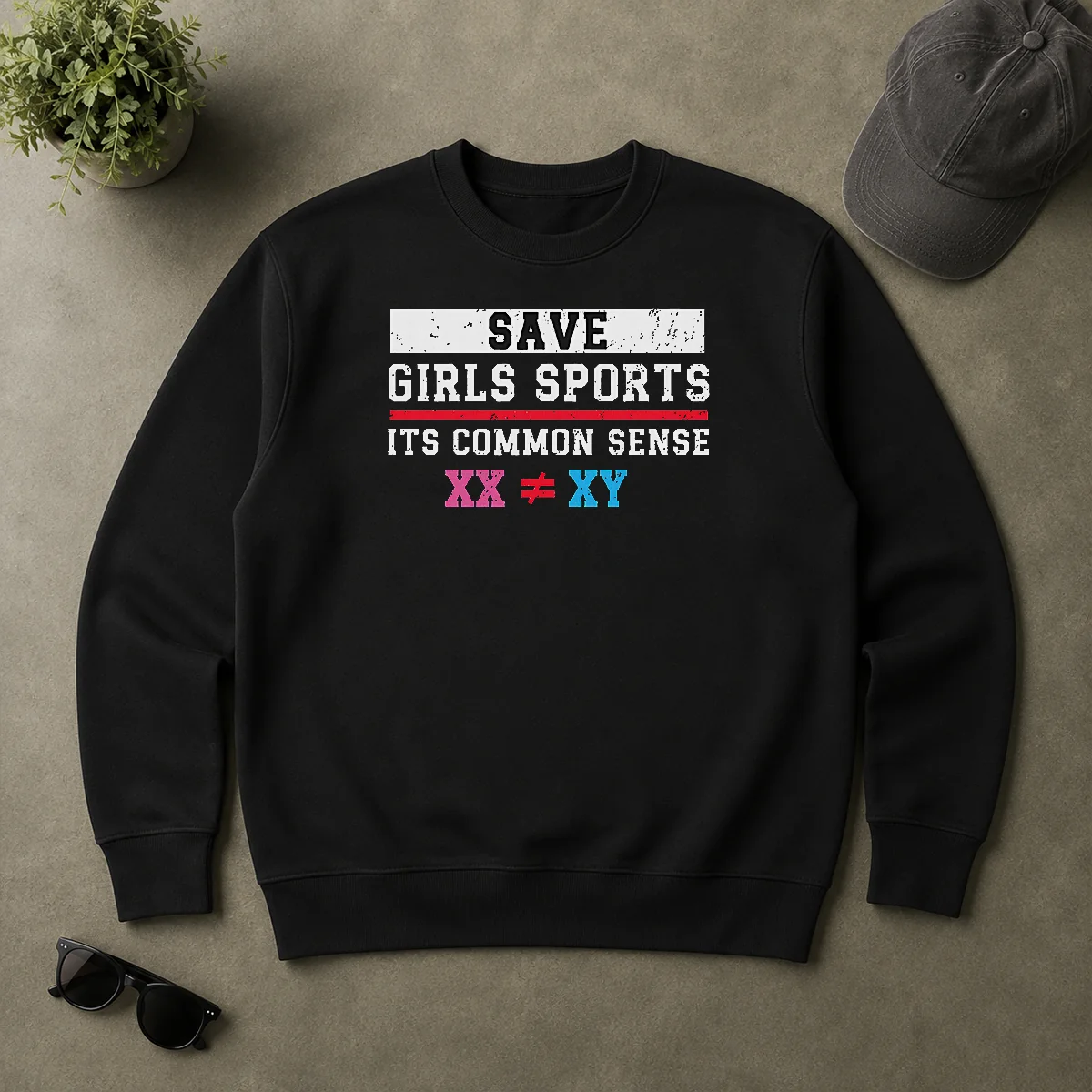 Happy Pretty Save Girls Sports Common Sense Statement Sweater Happy Pretty Save Girls Sports Common Sense Statement Sweater