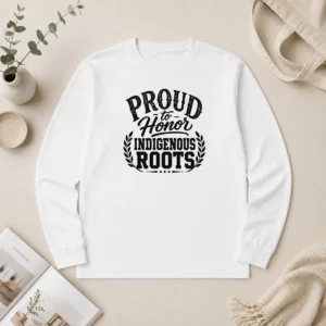 Happy Top Indigenous Peoples Day Pride Silhouette Long Sleeve Shirt