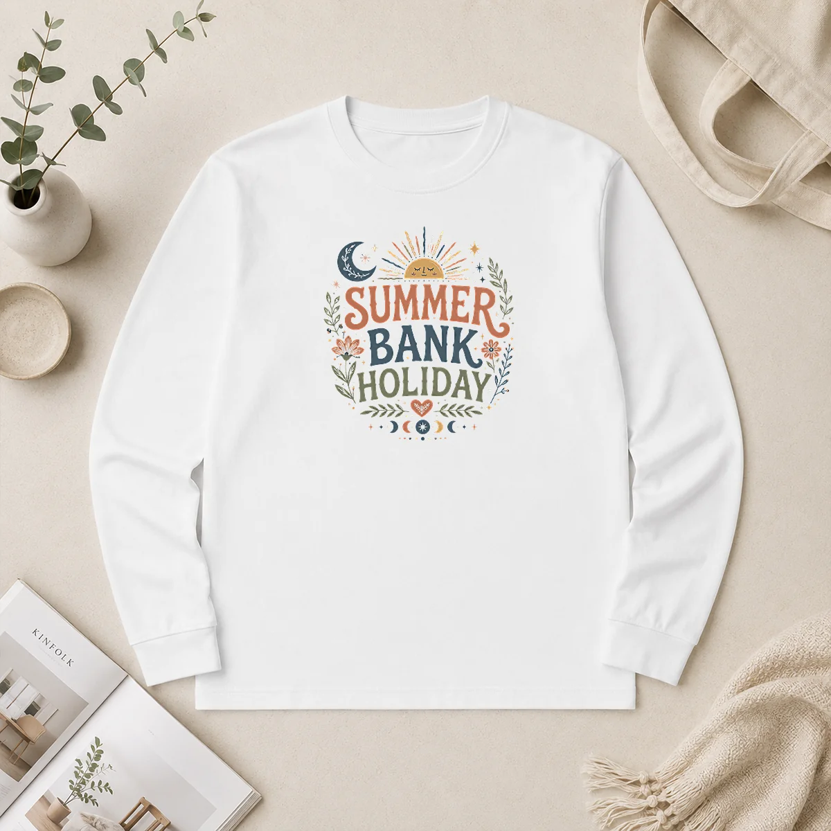Hot Boho Celestial Summer Bank Holiday Moon Sun Floral Long Sleeve Shirt Hot Boho Celestial Summer Bank Holiday Moon Sun Floral Long Sleeve Shirt
