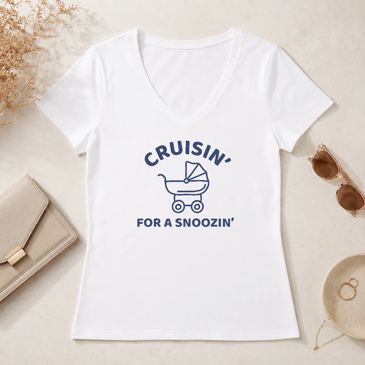 Hot Cruisin' For A Snoozin' Baby V-Neck Shirt Hot Cruisin' For A Snoozin' Baby V-Neck Shirt