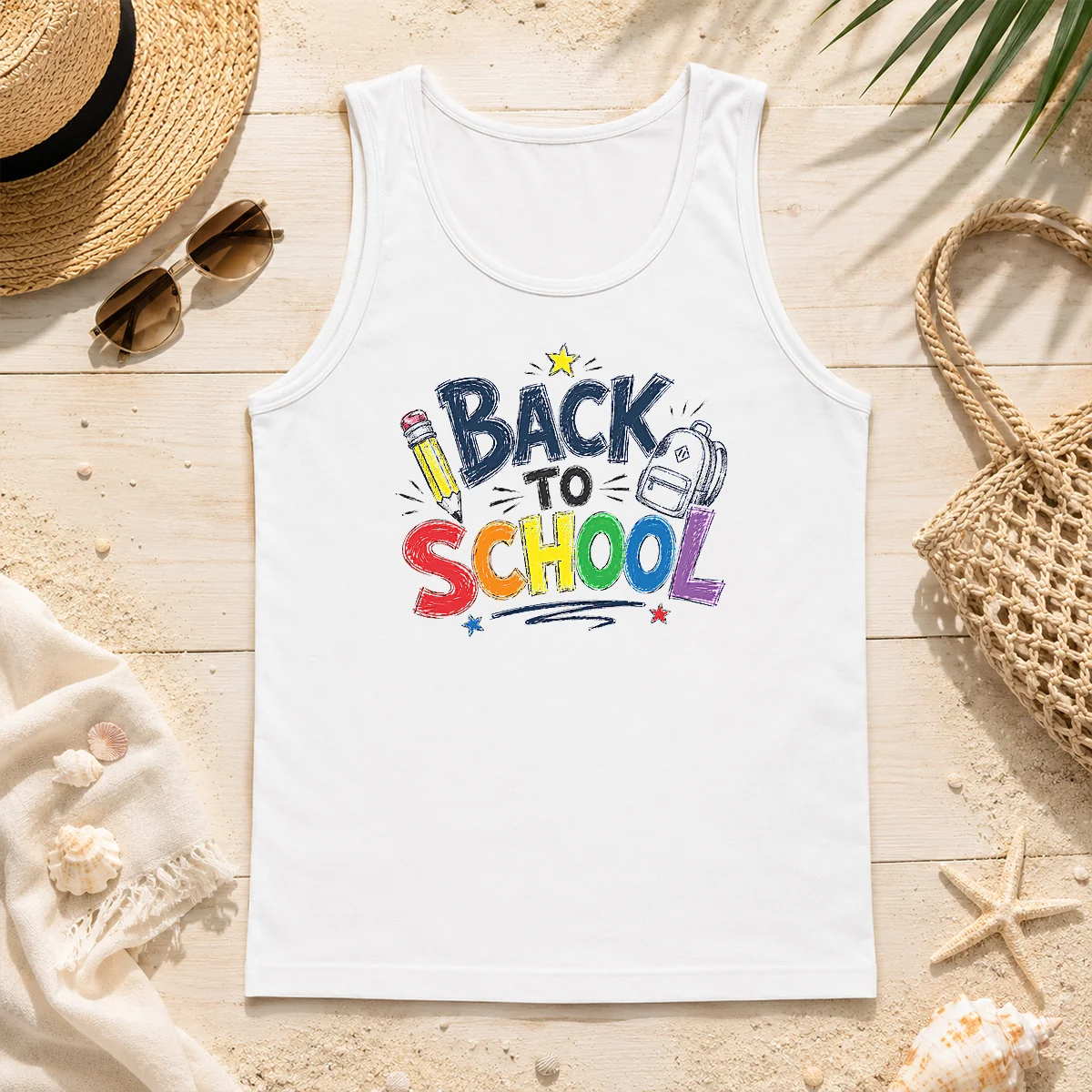 Hot Funny Colorful Bubble Letters Back To School Rainbow Tank Top Hot Funny Colorful Bubble Letters Back To School Rainbow Tank Top