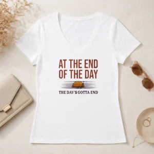 Hot Good At The End Of The Day The Day'S Gotta End V-Neck Shirt