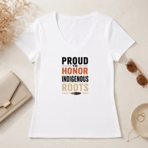 Hot Good Indigenous Peoples Day Pride Minimalist V-Neck Shirt