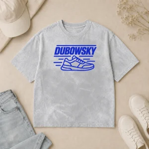 Hot Nice Dubowsky Sneaker Speed Lines Minimalist Logo Washed T-Shirt