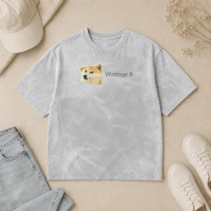 Hot Nice Windoge 8 Doge Windows Logo Washed T-Shirt