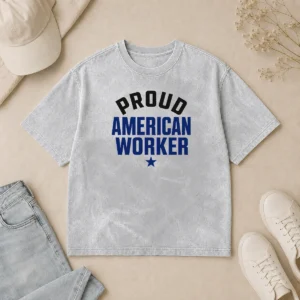 Hot Official Labour Day Proud American Worker Minimalist Washed T-Shirt