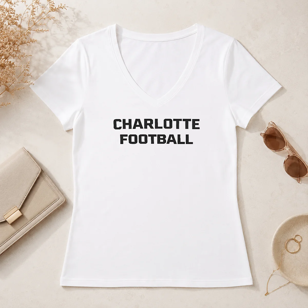 Hot Original Charlotte Football NCAA V-Neck Shirt Hot Original Charlotte Football NCAA V-Neck Shirt