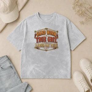 Nice Hot Labour Day Western Pride Vintage Saloon Washed T-Shirt