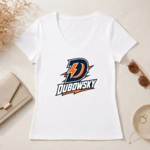Nice Official Dubowsky Lightning Bolt D Letter Esports Logo V-Neck Shirt