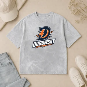 Nice Official Dubowsky Lightning Bolt D Letter Esports Logo Washed T-Shirt