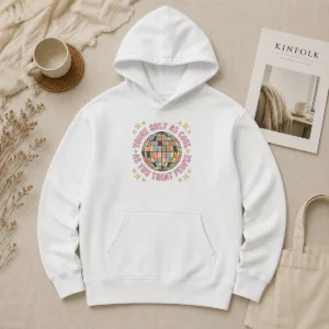 Nice Original You'Re Only As Cool As You Treat People Retro Disco Ball Hoodie