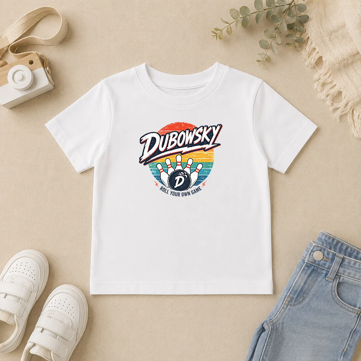Nice Top Dubowsky Retro Bowling Roll Your Own Game Vintage Kids T Shirt Nice Top Dubowsky Retro Bowling Roll Your Own Game Vintage Kids T-Shirt