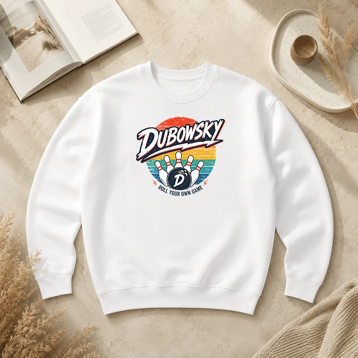 Nice Top Dubowsky Retro Bowling Roll Your Own Game Vintage Sweater Nice Top Dubowsky Retro Bowling Roll Your Own Game Vintage Sweater