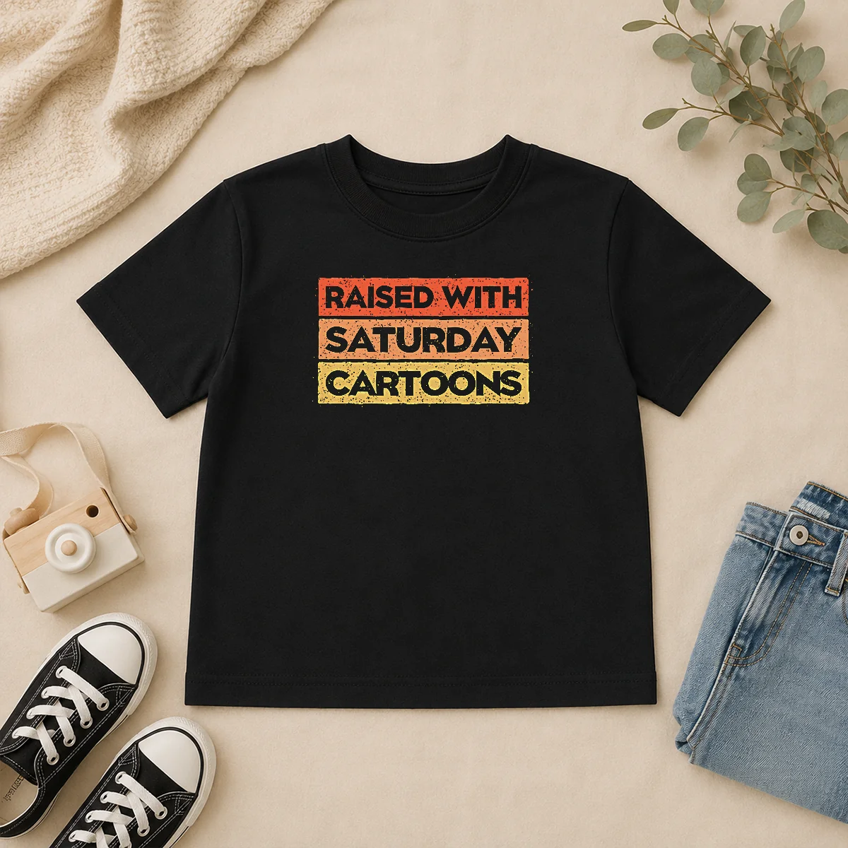 Official Original Raised With Saturday Cartoons Kids T Shirt Official Original Raised With Saturday Cartoons Kids T-Shirt