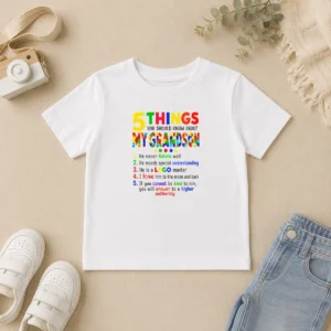 Official Premium 5 Things You Should Know About My Grandson Kids T-Shirt