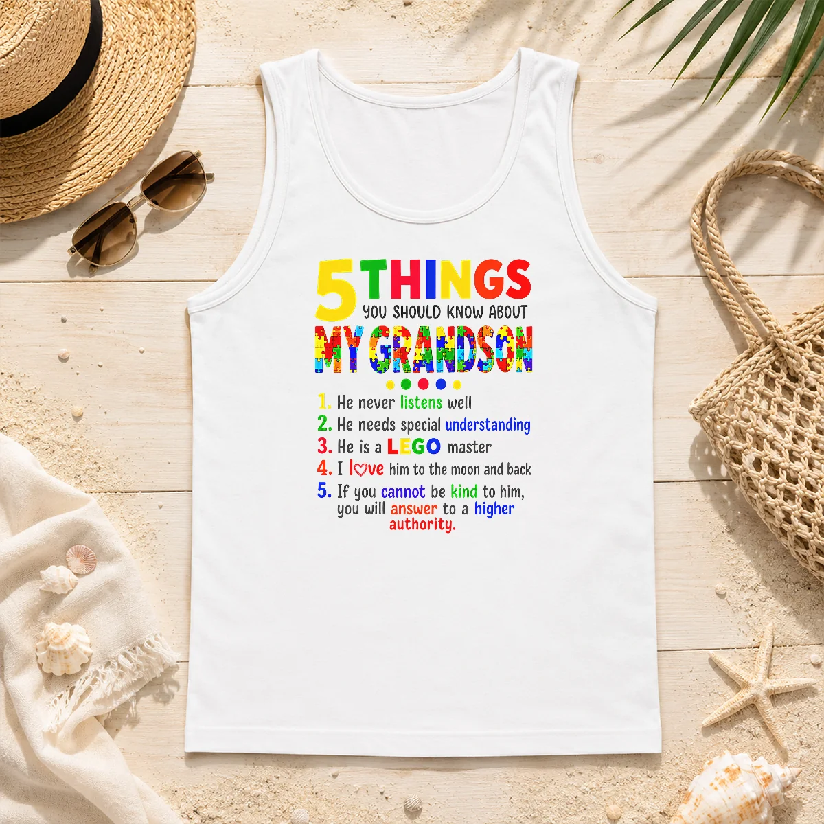 Official Premium 5 Things You Should Know About My Grandson Tank Top Official Premium 5 Things You Should Know About My Grandson Tank Top