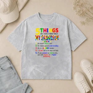 Official Premium 5 Things You Should Know About My Grandson Washed T-Shirt
