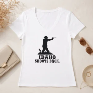 Original Good Jordan Salinas Idaho Shoots Back V-Neck Shirt