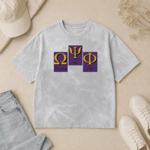 Original Omega PSI PHI Logo Washed T-Shirt