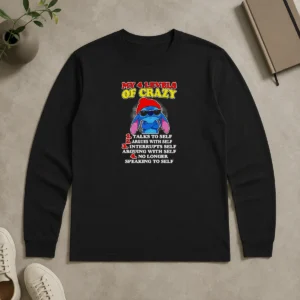 Original Stitch Lilo And Stitch My 4 Levels Of Crazy Talks To Self Argues With Self Long Sleeve Shirt