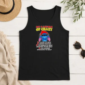 Original Stitch Lilo And Stitch My 4 Levels Of Crazy Talks To Self Argues With Self Tank Top