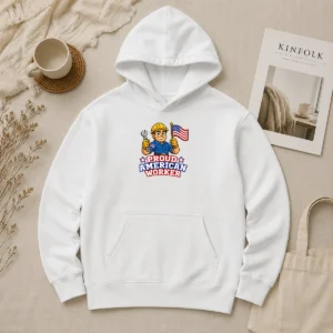 Perfect Awesome Labour Day Proud American Worker Pixel (2) Hoodie