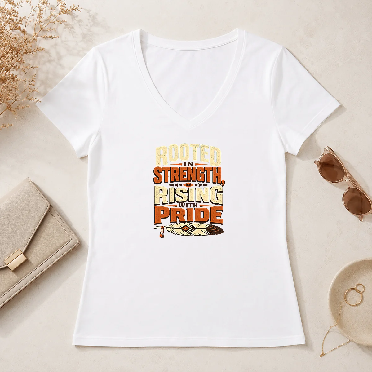 Perfect Good Indigenous Peoples Day Pride V-Neck Shirt Perfect Good Indigenous Peoples Day Pride V-Neck Shirt