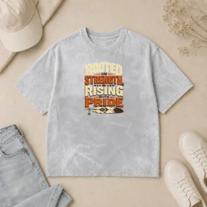 Perfect Good Indigenous Peoples Day Pride Typography Washed T-Shirt