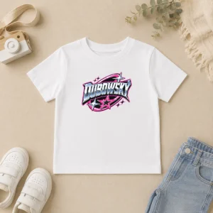 Premium Awesome Dubowsky Chrome Metallic Star Burst Pop Art Logo Kids T-Shirt