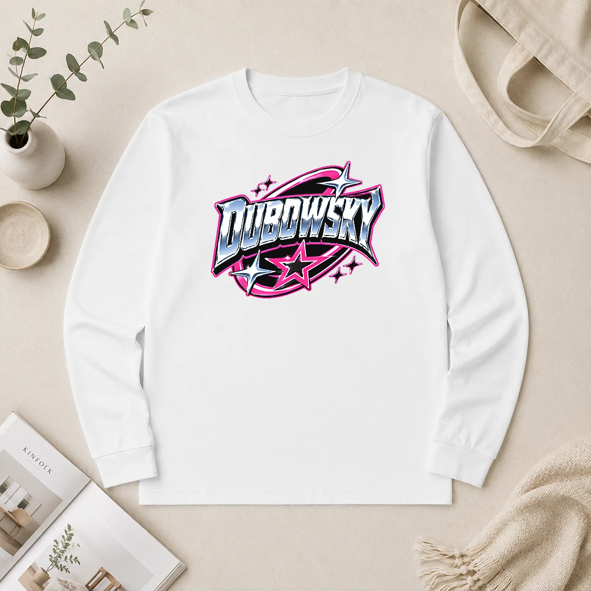 Premium Awesome Dubowsky Chrome Metallic Star Burst Pop Art Logo Long Sleeve Shirt Premium Awesome Dubowsky Chrome Metallic Star Burst Pop Art Logo Long Sleeve Shirt