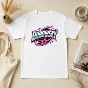 Premium Awesome Dubowsky Chrome Metallic Star Burst Pop Art Logo