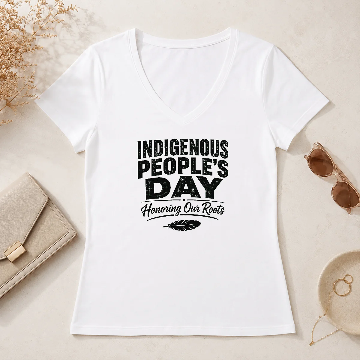 Premium Happy Indigenous Peoples Day Pride V-Neck Shirt Premium Happy Indigenous Peoples Day Pride V-Neck Shirt