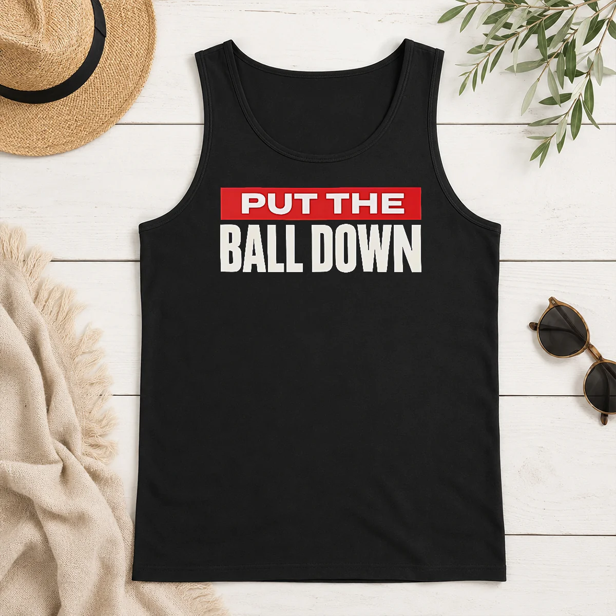Premium Hot Put The Ball Down Football Sports Motivation Tank Top Premium Hot Put The Ball Down Football Sports Motivation Tank Top