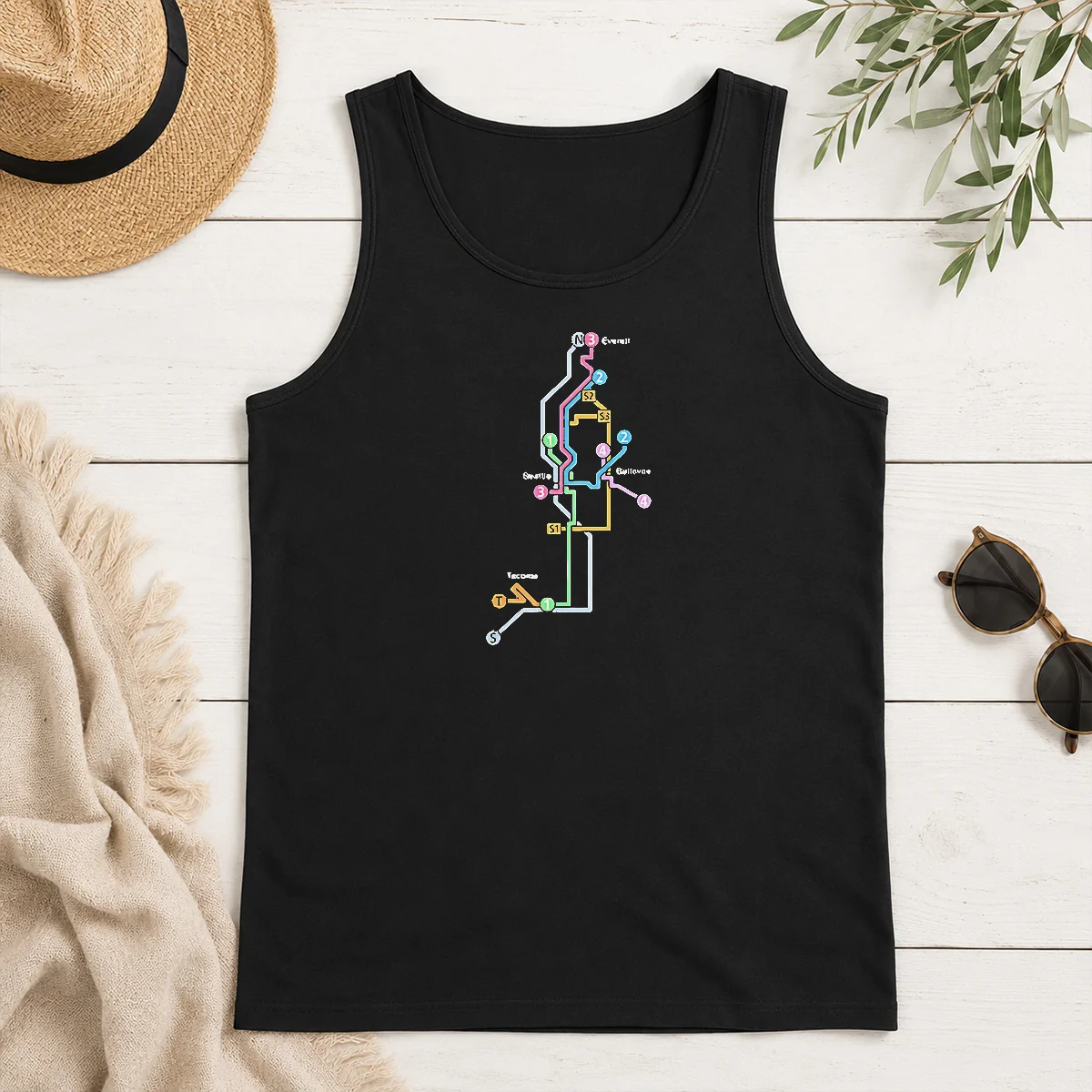 Premium Hot Seattle Tacoma Everett And Bellevue Transit Map Tank Top Premium Hot Seattle Tacoma Everett And Bellevue Transit Map Tank Top