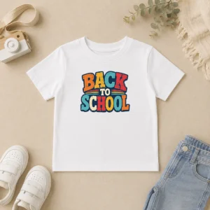 Premium Pretty Colorful Back To School Apple Book Pencil Kids T-Shirt