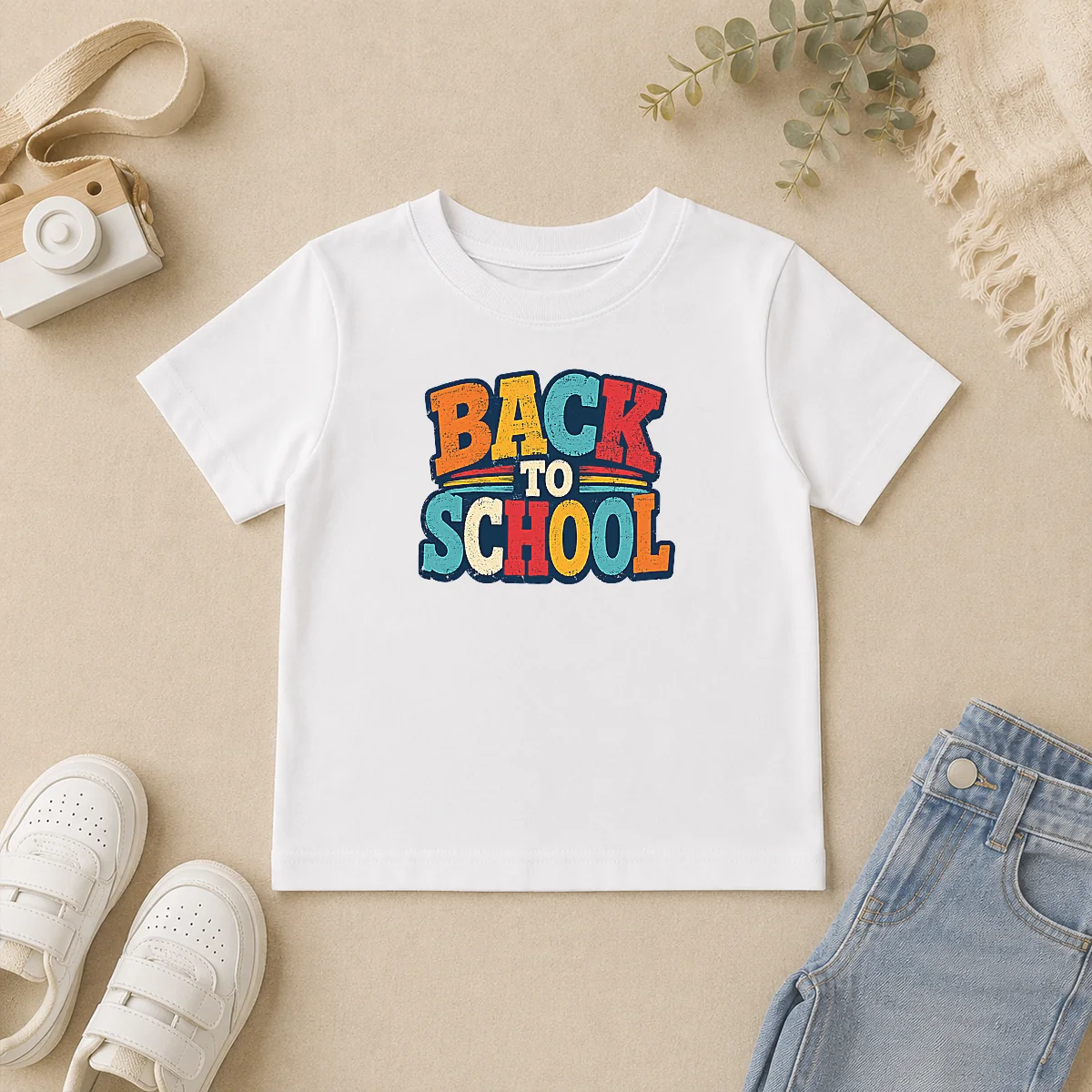Premium Pretty Colorful Back To School Apple Book Pencil Kids T Shirt Premium Pretty Colorful Back To School Apple Book Pencil Kids T-Shirt