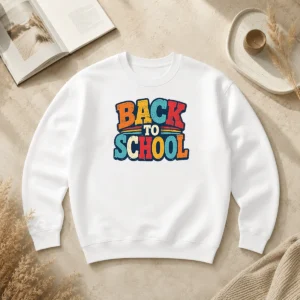 Premium Pretty Colorful Back To School Apple Book Pencil Sweater