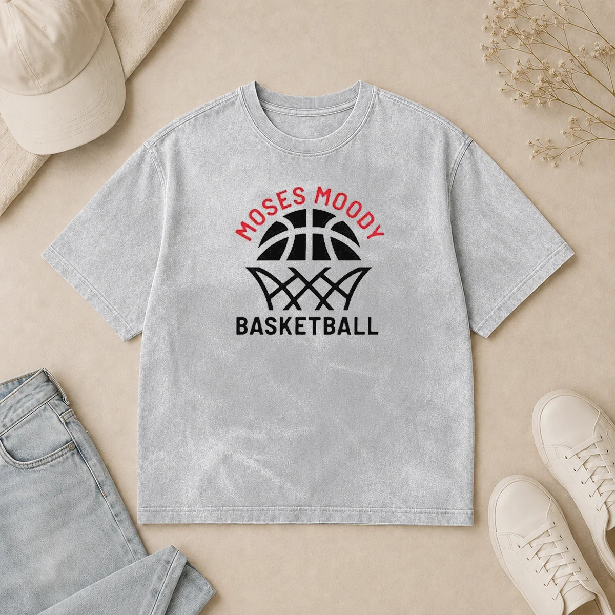 Premium Pretty Moses Moody Basketball Golden State Warriors Washed T Shirt Premium Pretty Moses Moody Basketball Golden State Warriors Washed T-Shirt