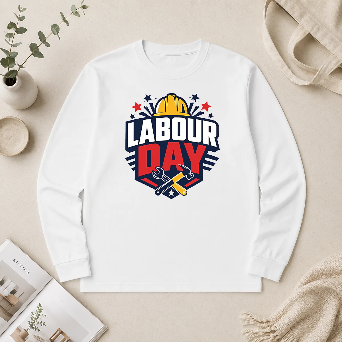 Pretty Bold Shield Badge Labour Day Construction Tools Long Sleeve Shirt Pretty Bold Shield Badge Labour Day Construction Tools Long Sleeve Shirt