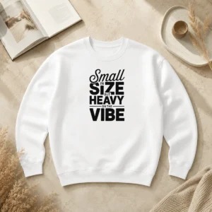 Pretty Good Small In Size But Heavy On The Vibe Funny Quote Sweater