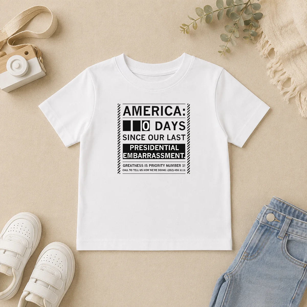 top-america-0-days-since-our-last-presidential-embarrassment-kids-t-shirt
