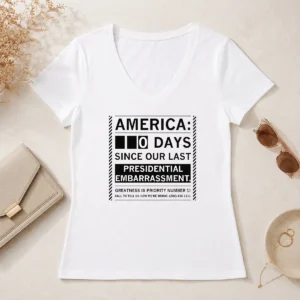 Top America 0 Days Since Our Last Presidential Embarrassment V-Neck Shirt