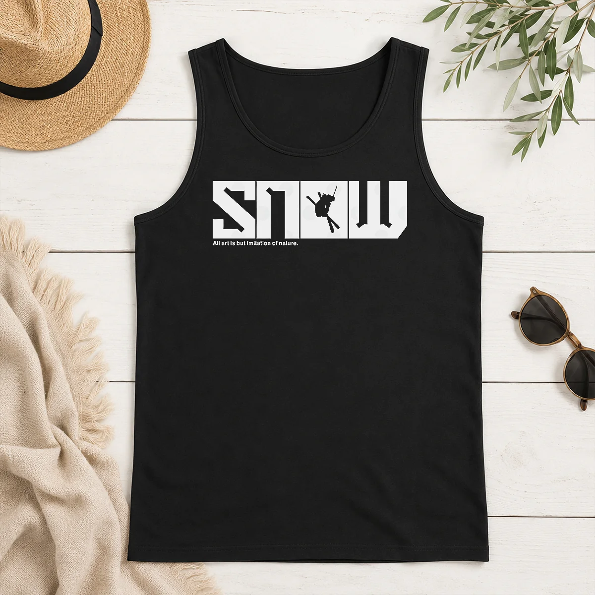 Top Official Snow Skiing All Art Is But Imitation Of Nature Tank Top Top Official Snow Skiing All Art Is But Imitation Of Nature Tank Top