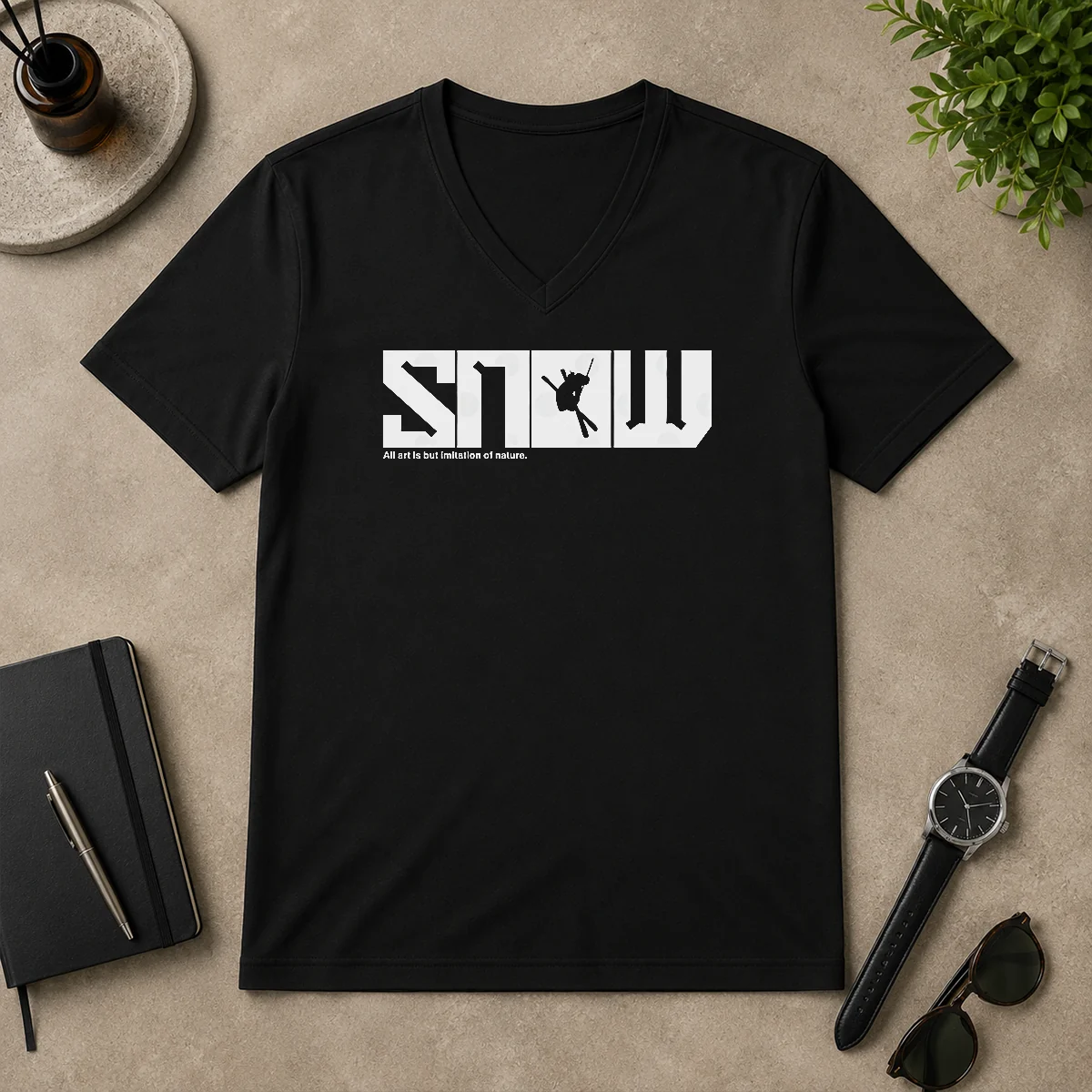 Top Official Snow Skiing All Art V-Neck Shirt Top Official Snow Skiing All Art V-Neck Shirt